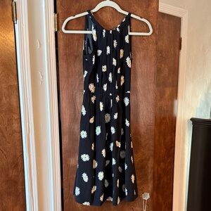 Kate Spade Daisy Dot Tie Back Dress-Black and White Floral Dress